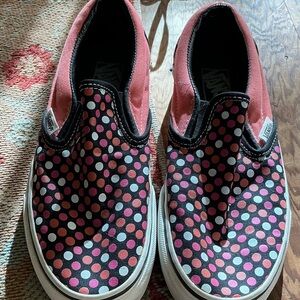 Vans Multicolor Polka Dot Slip-Ons